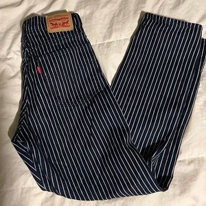 Levi’s wedgie-straight striped jeans